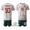 Officiële Voetbalshirt + Korte Broek Mexico Orbelin Pineda 10 Uit WK 2022 - Kids